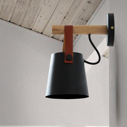 Nordic Wooden Hanging Wall Lamp