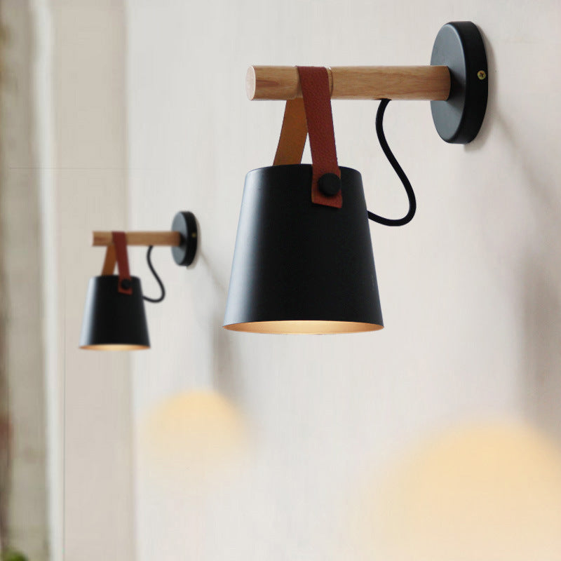 Nordic Wooden Hanging Wall Lamp