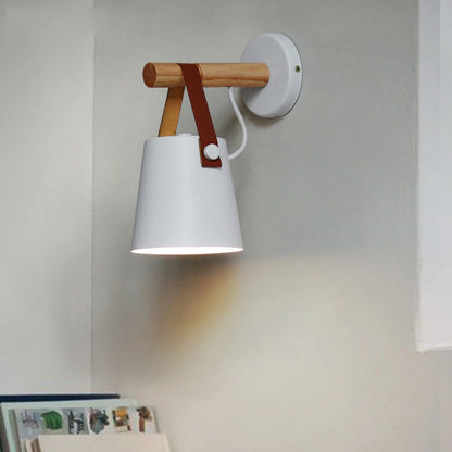 Nordic Wooden Hanging Wall Lamp